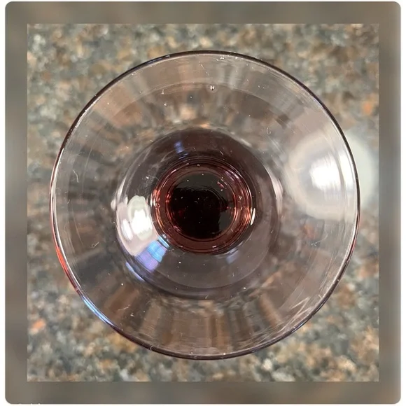 Vintage-Set of Three Purple Wheat Etched Wine/Water Goblets. - Picture 5 of 5